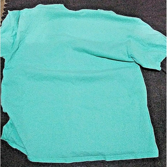 Vintage Friends T-Shirt XL Lunch Atop a Skyscraper Teal - Picture 3 of 4